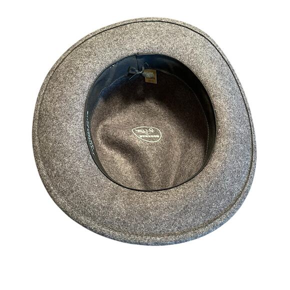 STETSON Gray Mello Felt Hat XL USA Made 100% Wool Crushable WPL 4384 - Picture 13 of 13
